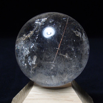 G1258針水晶（ルチルクォーツ）玉