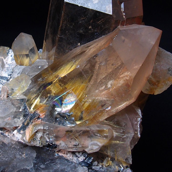 GC1176金針水晶（ゴールドルチル）クラスター（群晶）