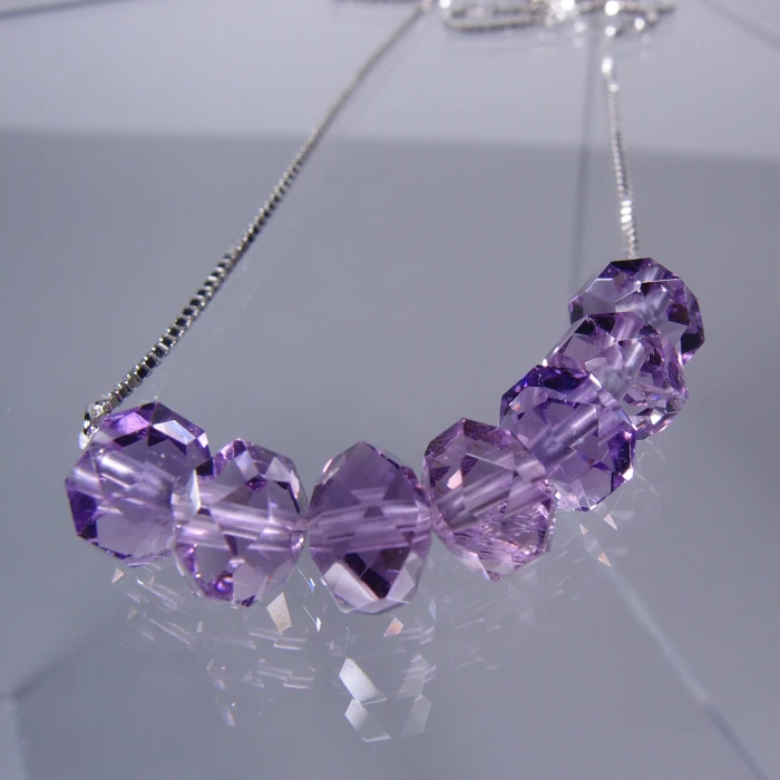 アメシスト（紫水晶）連擦り32面カットペンダント